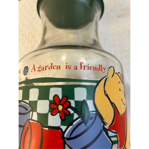 Disney Juice glass jug container Pooh Eeyore "A Garden is a friendly spot to sit - Picture 5 of 6